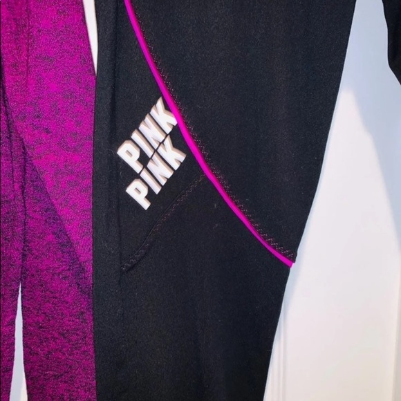 VS PINK BERRY/BLACK LEGGING SET SZ-MED OVERALL - Picture 4 of 9